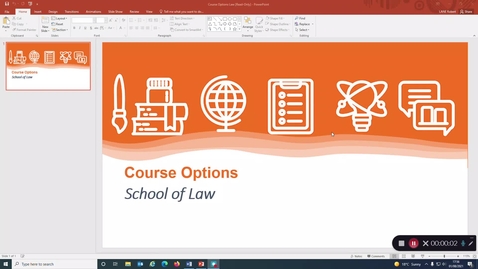 Thumbnail for entry Law School - Year 1 course options 2021-22 with captions