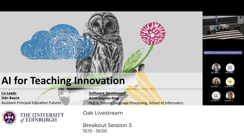 Thumbnail for Learning and Teaching Conference 2025 Oak Breakout Session 3