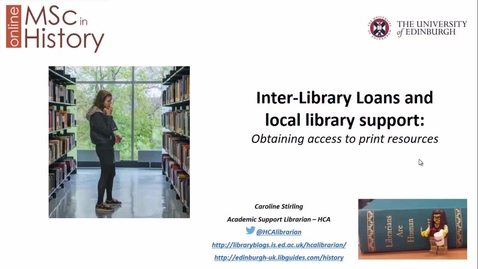 Thumbnail for entry MSc History (online) inter-library loans 2019
