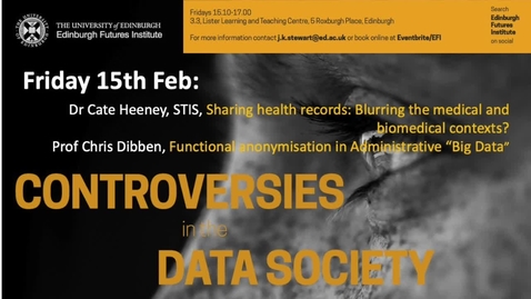 Thumbnail for Cate Heeney - Sharing health records - Data Controversies 2019 