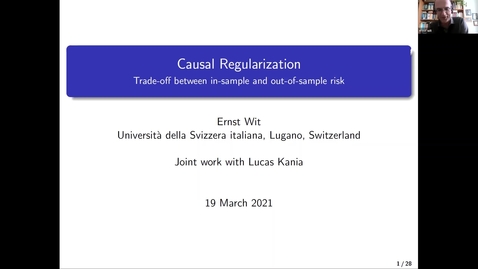 Thumbnail for entry 19 March - Ernst C. Wit (Università della Svizzera italiana): Causal regularization