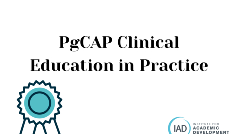 Thumbnail for entry PgCAP Clinical Education in Practice introductory video presentation