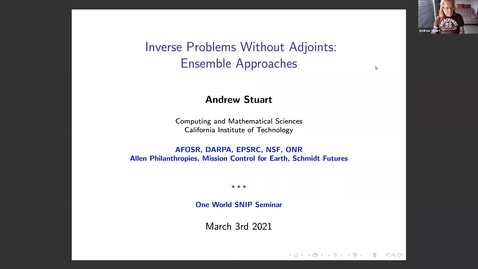 Thumbnail for One World Virtual Seminar Series - Stochastic Numerics and Inverse Problems: Andrew Stuart