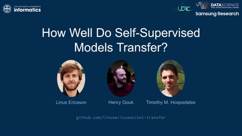 Thumbnail for entry How well do self-supervised models transfer?