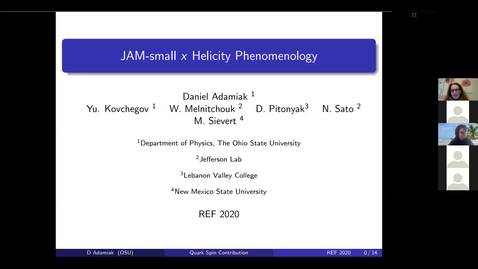 Thumbnail for REF2020: Daniel Adamiak- Small-x Helicity Phenomenology