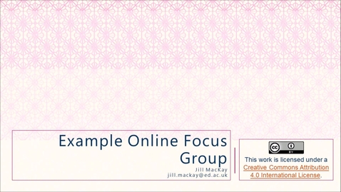 Thumbnail for Focus Group Demonstration