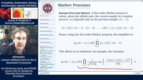 Thumbnail for entry Topic 67: Brief Introduction to Markov Processes (PETARS, Chapter 8)