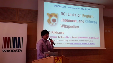 Thumbnail for entry DOI Links on English, Japanese, and Chinese Wikipedias - Jiro Kikkawa (University of Tsukuba)