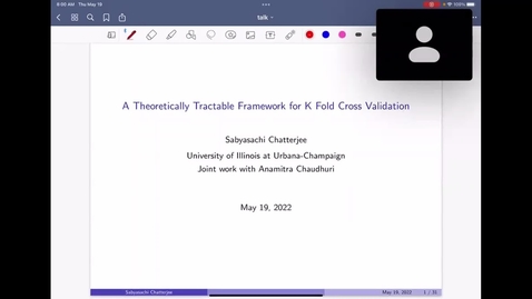 Thumbnail for A Theoretically Tractable Framework for K Fold Cross Vaidation - Sabyasachi Chatterjee