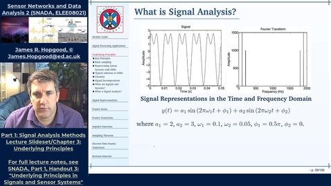 Thumbnail for entry Optional Topic 14: Summary of Concepts in Signal and System Analysis (SNADA, Chapter 3)