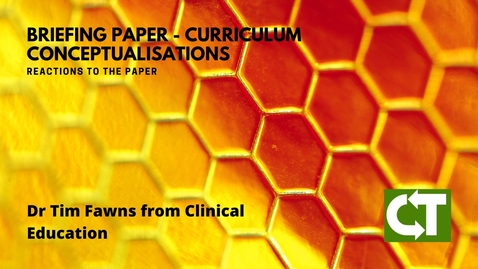 Thumbnail for entry Reactions to Curriculum Conceptualisations - Dr Tim Fawns