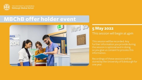 Thumbnail for entry MBChB offer holder day: 5 May 2022