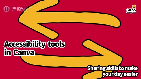 Thumbnail for Accessibility in Canva