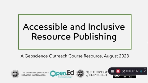 Thumbnail for entry Accessible and Inclusive Resource Publishing