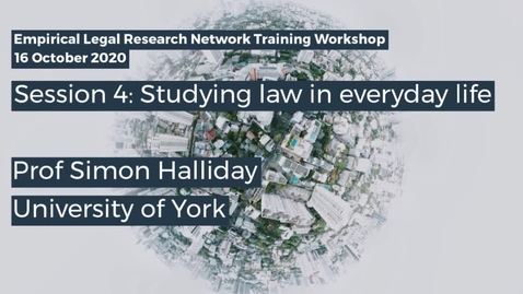 Thumbnail for ELRN 2020 Session 4 - Prof Simon Halliday