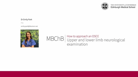 Thumbnail for neurological examination for OSCE