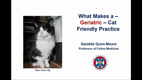 Thumbnail for entry Clinical Club 5th May 2021 - Improving geriatric cat care in the clinic &amp; at home