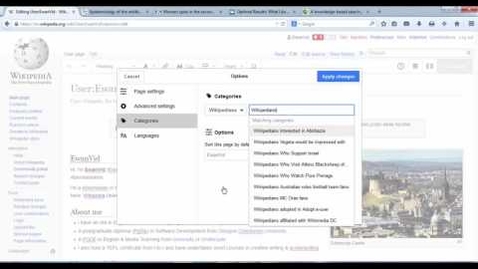 Thumbnail for Editing Wikipedia using Visual Editor: Part 2.4 Adding categories