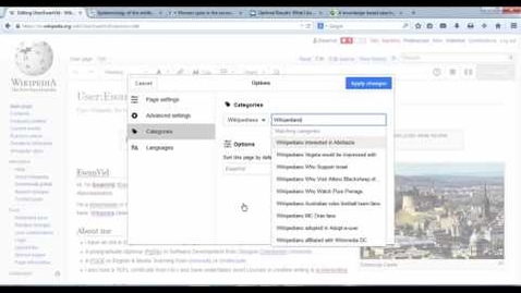 Thumbnail for entry Editing Wikipedia using Visual Editor: Part 2.4 Adding categories