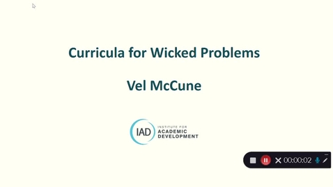 Thumbnail for entry Curricula for Wicked Problems 