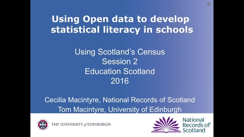 Thumbnail for entry Tom Macintyre | Module 28 Session 2 Using census data - Secondary Maths