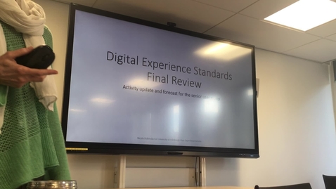 Thumbnail for entry Digital Experience Standards User Group Briefing 3