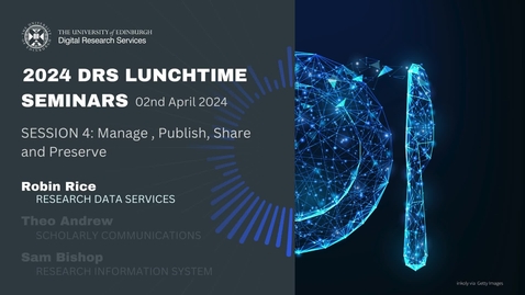 Thumbnail for 2024 DRS LUNCHTIME SEMINARS - S4 - RDS