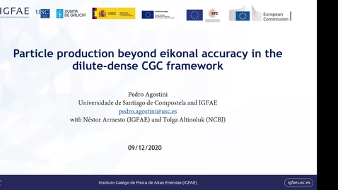 Thumbnail for REF2020: Pedro Augusto Agostini-  Particle production beyond eikonal accuracy in dilute-dense CGC framework