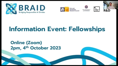 Thumbnail for BRAID Fellowships webinar