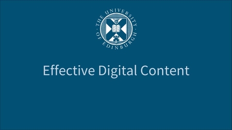 Thumbnail for entry Objectives - Effective Digital Content
