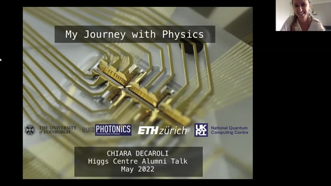 Thumbnail for entry Higgs Alumni Career Talk with Chiara Decaroli