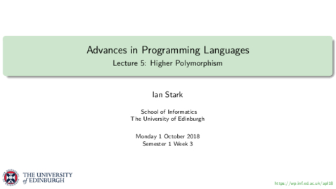 Thumbnail for Higher Polymorphism