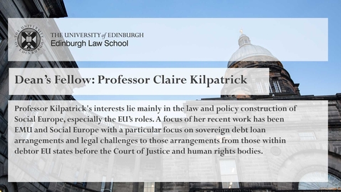 Thumbnail for Dean's Fellow Podcast - Professor Claire Kilpatrick
