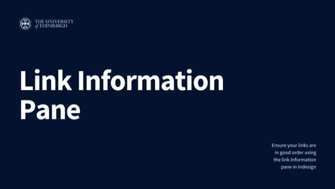 Thumbnail for Link Information Pane