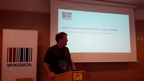 Thumbnail for Adding and consuming citation corpora to Wikidata - Andra Waagmeester at WikiCite 2017