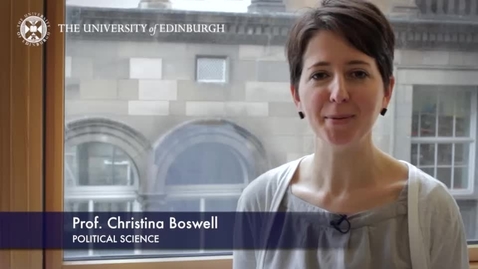 Thumbnail for entry Christina Boswell -Political Science - Research In A Nutshell - School of Social and Political Science-17/04/2014