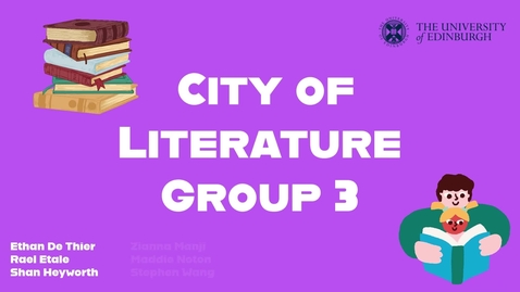 Thumbnail for entry UNESCO City of Literature Group 3 Video Proposal