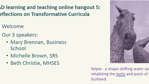 Thumbnail for entry Reflections on Transformative Curricula - 2021 03 24
