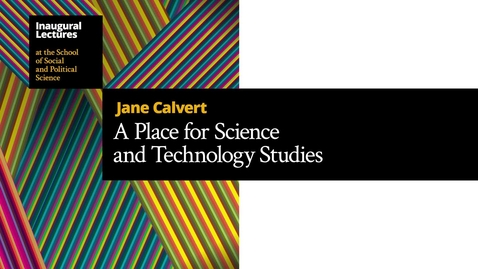 Thumbnail for Inaugural lecture: Professor Jane Calvert
