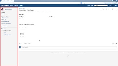 Thumbnail for Confluence Wiki V5 Tutorial: Space navigation and the sidebar