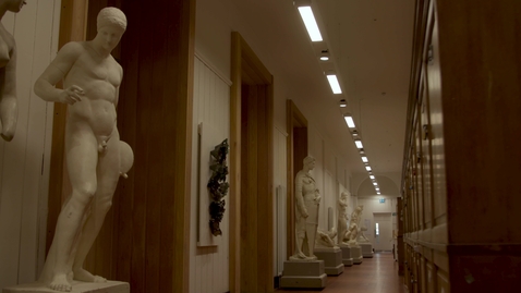 Thumbnail for entry Hall with statues, still shot