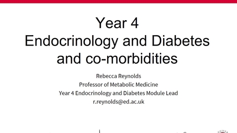 Thumbnail for Endocrinology and Diabetes and co-morbidities