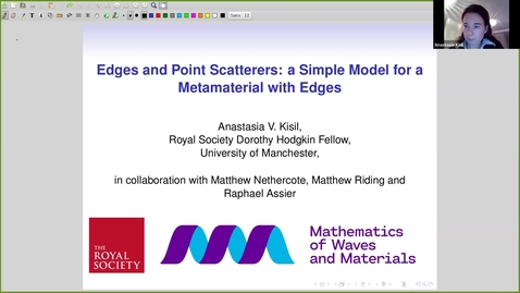 Thumbnail for RCMM Wave scattering and Solid Mechanics - Anastasia Kisil, (The University of Manchester)