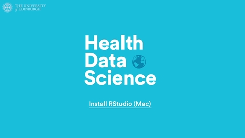 Thumbnail for Installing RStudio for Mac