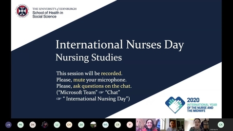 Thumbnail for entry International Nurses Day 2020 event - Welcome