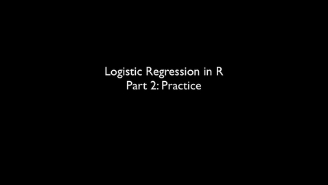 Thumbnail for entry 2015 RLABS MOD2 LogisticRegression Practice