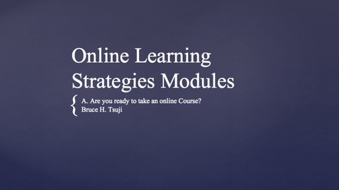 Thumbnail for A. Are you ready to take an online Course?