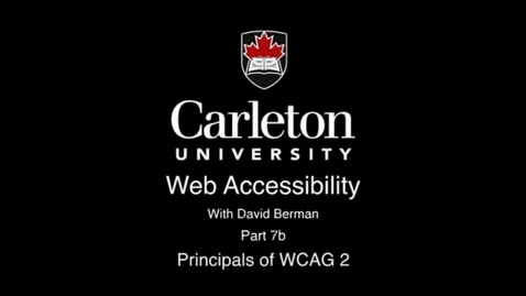 Thumbnail for 7b. Principals of WCAG 2