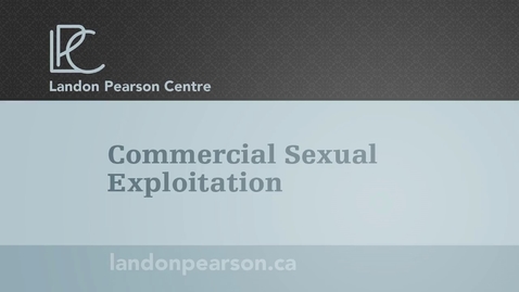 Thumbnail for entry Commercial Sexual Exploitation