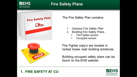 Thumbnail for entry Fire Safety at CU